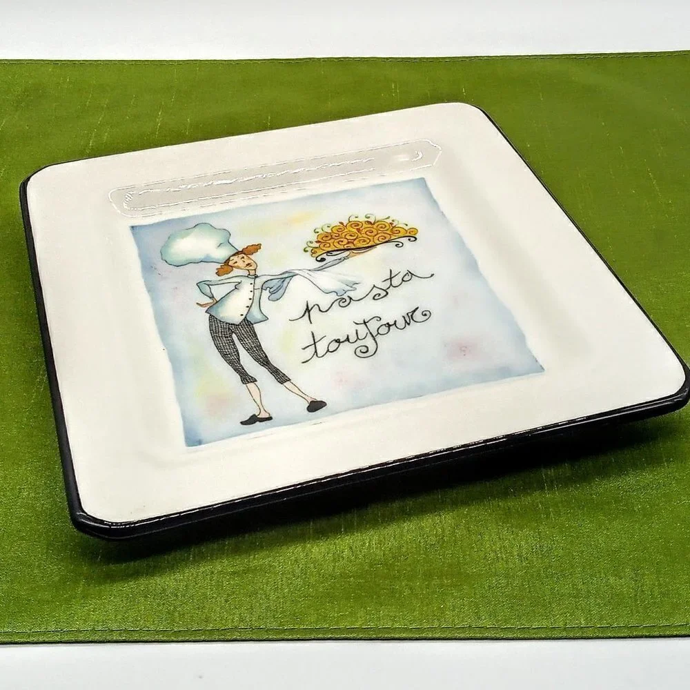 Designed by Brunelli Italian Square Salad Plate